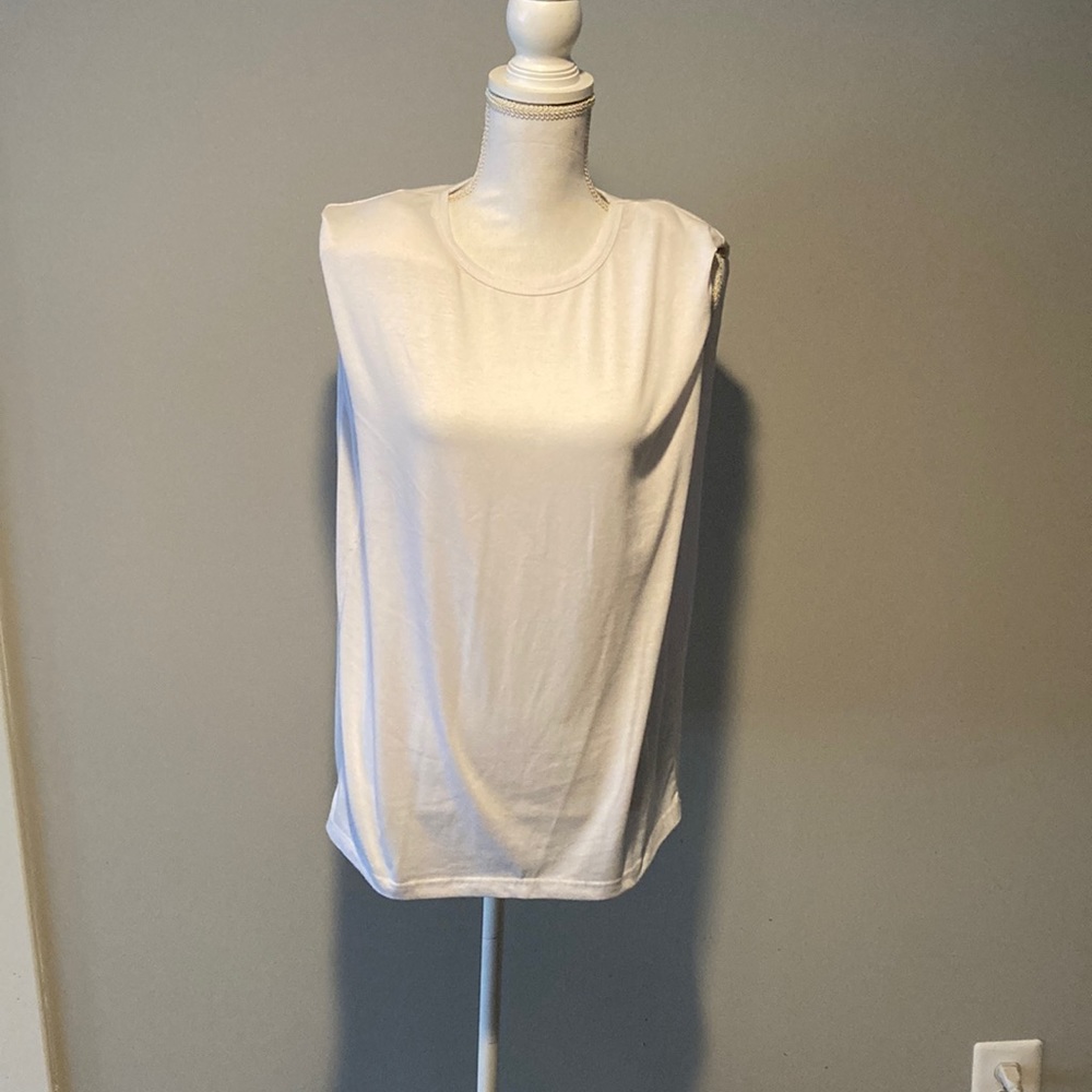 White Sleeveless Tee
